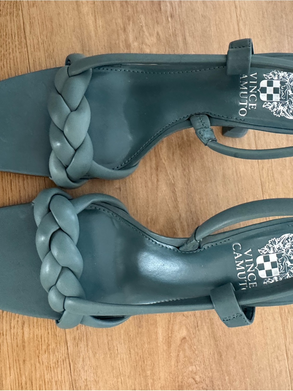 Vince Camuto Braided Strap Slingback Sandals in Teal